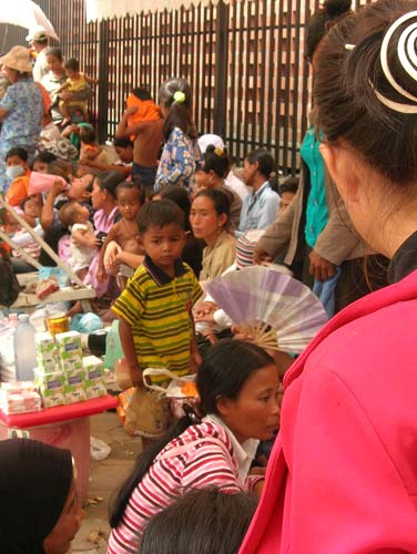 Foule à Phnom Penh