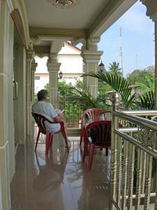 Sur le balcon