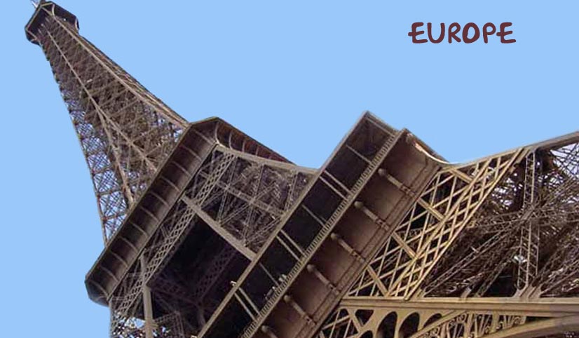 Afficher la carte d'Europe.