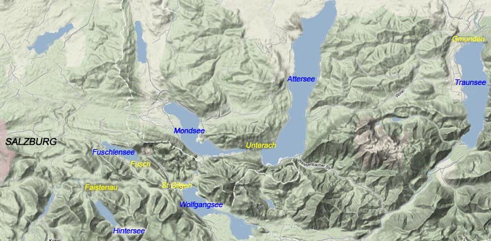 Carte des lacs