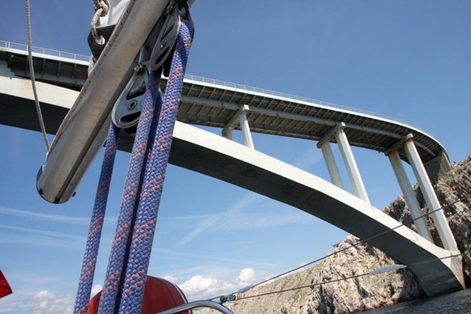 Le pont entre Pag et le continent. Le pont entre Pag et le continent.
