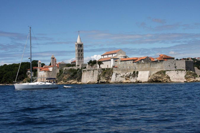 Rab, vue de la mer.