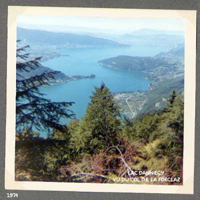 Lac d'Annecy vu du col de la Forclaz.