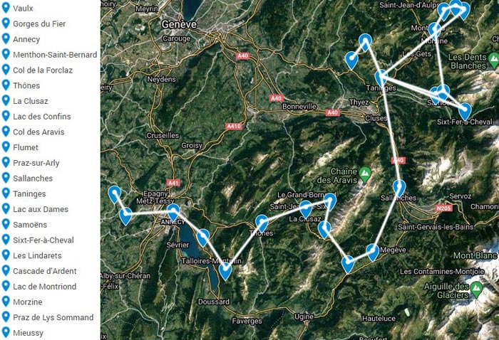 Carte Haute-Savoie