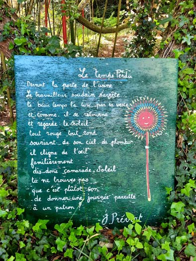 Jardin en hommage à Prévert