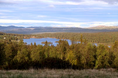 Vue sur le lac depuis l'hôtel