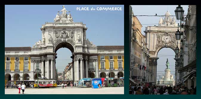 Place du commerce, au coeur de Lisbonne.