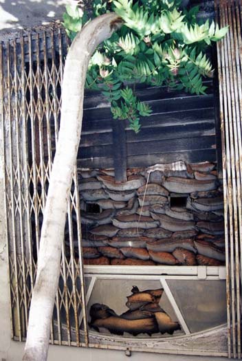 Maison-frontière à Nicosie. Maison-frontière à Nicosie.