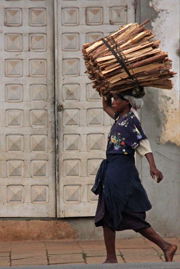 Porteuse de bois. Porteuse de bois.