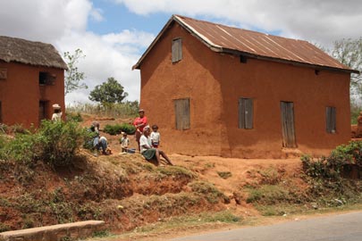 Village en latérite.