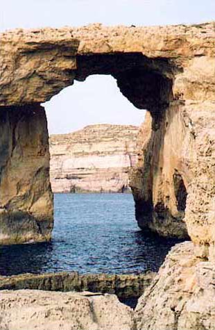 La fenêtre d'azur à Gozo.