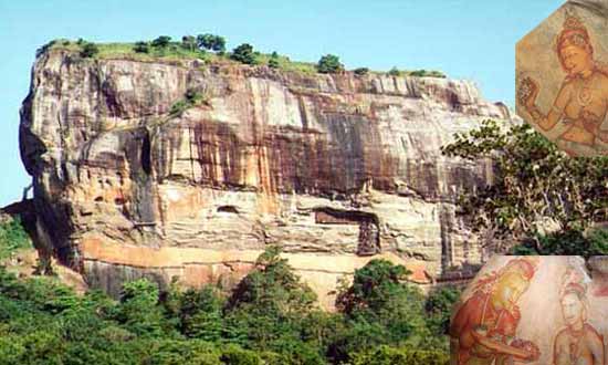 Sigiriya : un rocher haut de 200 mètres.